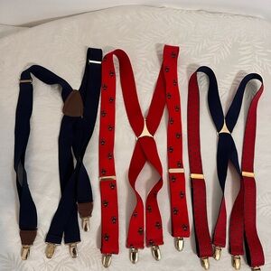 Elegant Red and Navy Suspenders Collection
